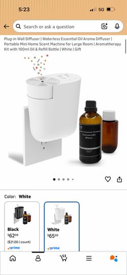 Plug-in wall diffuser, waterless essential oil diffuser