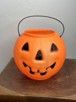 Small VintageJOL Blow Mold Candy Pail - Circa 1980s