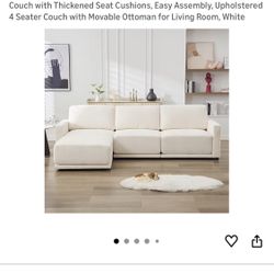 NEW IN BOX- White Sectional Sofa
