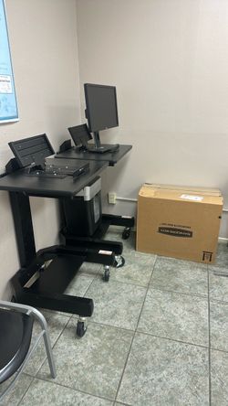 Rolling Mobile Desk, Laptop Anchor Installed