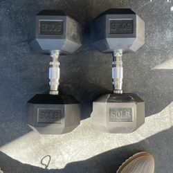 50 Lb Dumbells 