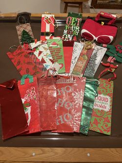 Wine gift Bags Christmas Theme