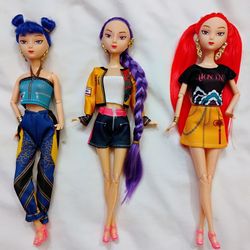 Kpop Demon Hunter inspired Barbie Dolls Set of 3 
NEW NO BOX