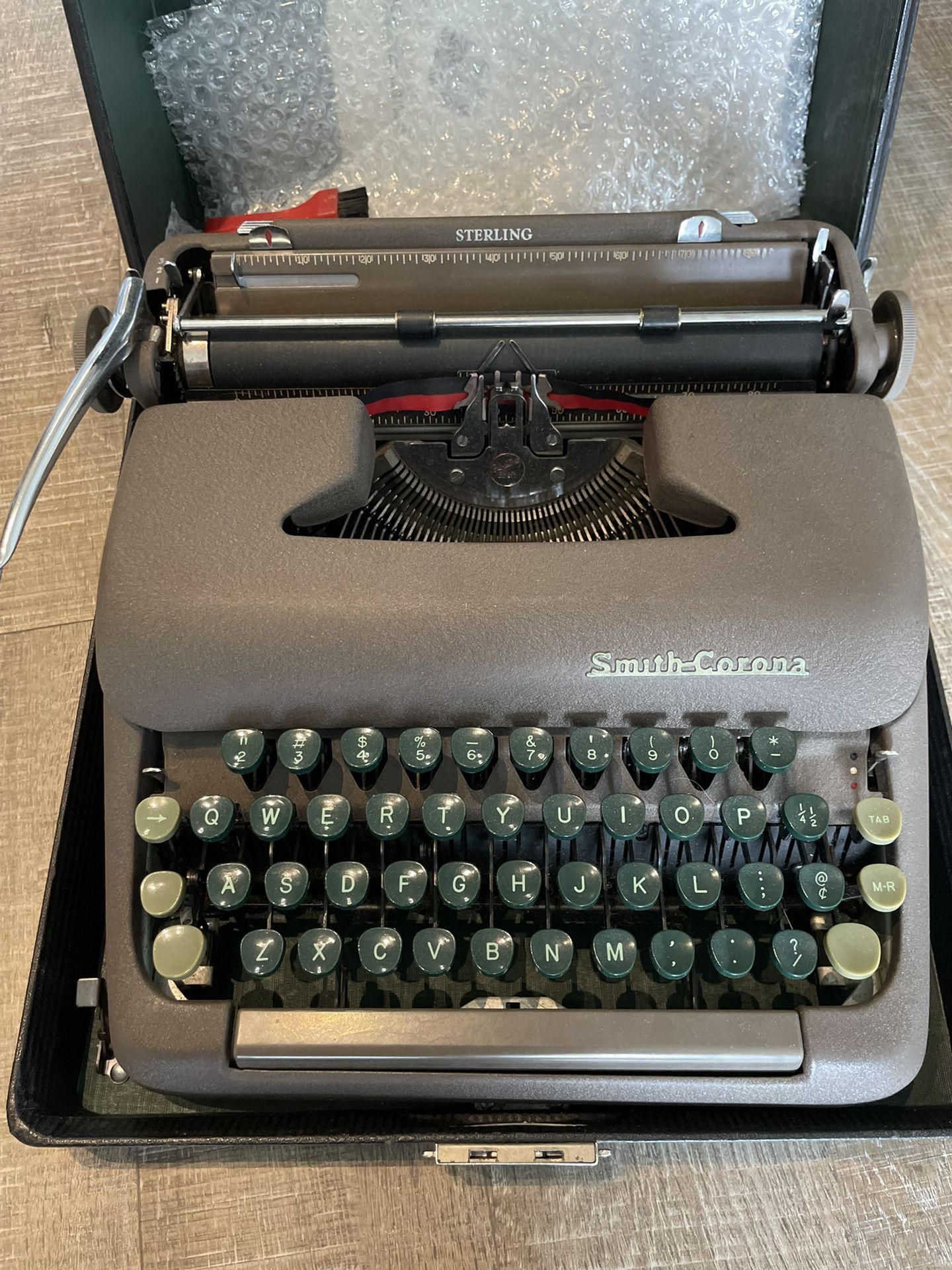 Vintage Smith Corona Sterling Typewriter with Case