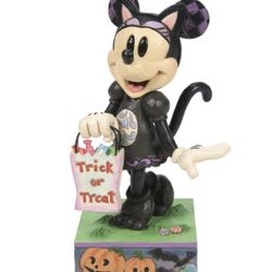 Jim Shore Disney Traditions Minnie Mouse Halloween Figure Cat 'N Mouse