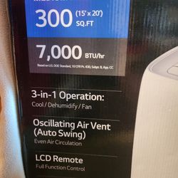 LG PORTABLE AIR CONDITIONER IN BOX