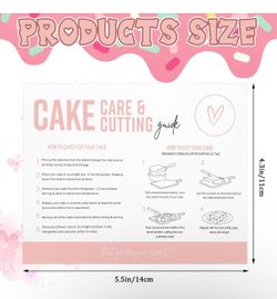 Cake Care Instruction Cards