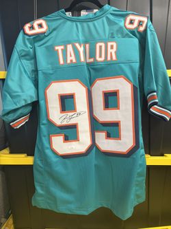Jason Taylor Signed Miami Dolphins Custom Jersey