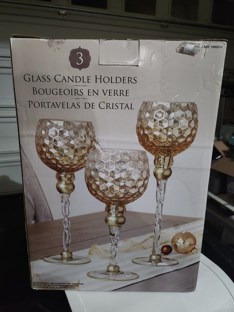 Glass Candle Holders