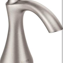 Moen S3946SRS Transitional Deck Mounted Kitchen Soap Dispenser with Above the Sink Refillable Bottle