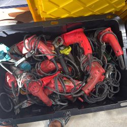 Lots Of Drills Quarter Inch And A Half Inch Corded And Cordless
