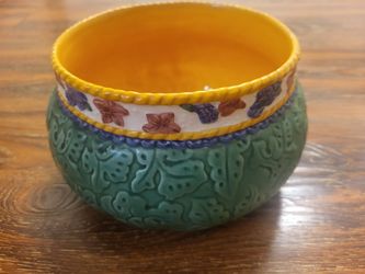 7" Fitz & Floyd Ceramic Potpourri Bowl / Planter