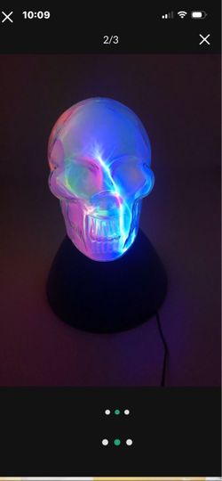 LED Skull Plasma Light Lamp