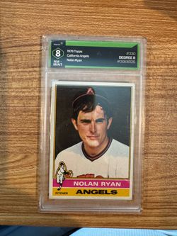 Vintage 1976 Topps Nolan Ryan Graded 8 By Degree Grading