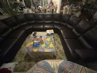 Brown Leather Couch