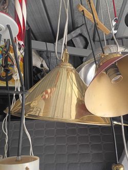 Single brass pendant lamp vintage also on sale $222