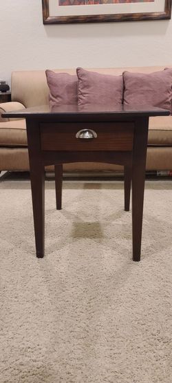 Wood end table