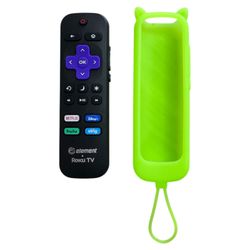 Element (contact info removed) Roku TV  Remote Netflix Disney hulu sling+ Silicone Cover.