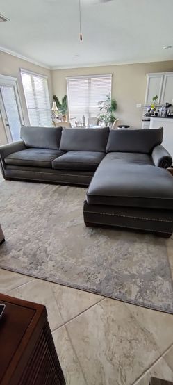 Custom-Recovered Sectional Sofa – Excellent Condition
