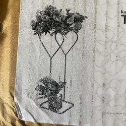 2 Gold Heart Center Pieces New For Wedings Partys $30