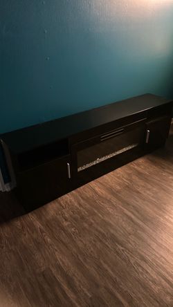 Tv stand with fireplace heater