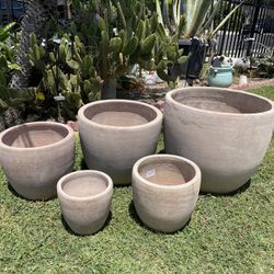 Terracotta Pots-Brown Terracotta Planters($215 set of 3)