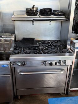 Commercial 6 Burner Range With Oven
