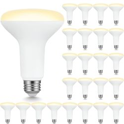 24 Pack BR30 LED Recessed Can Light Bulbs, 7.5W Equivalent 65W, 650 Lumens, 2700K Soft White,