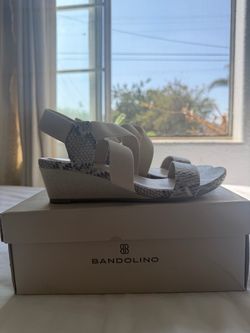 Bandolino Wedge Sandals with Snake Print