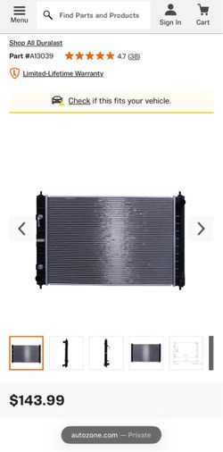 Nissan radiator new