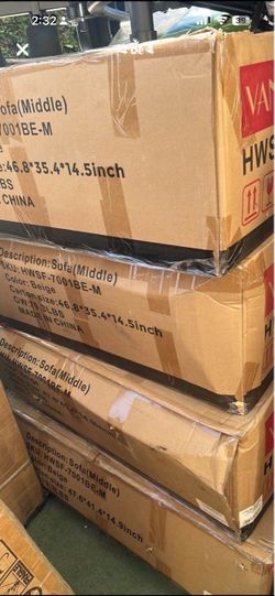 Beige Sofa Middle Sections in Box
