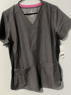 Med Couture Woman’s V-neck Scrub Tops New  3 Tops