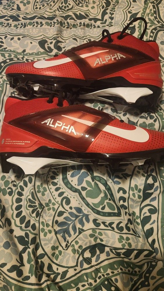 Nike Alpha Menace 4 Pro Football Cleats FD7037-600 Men's Size 12.5
