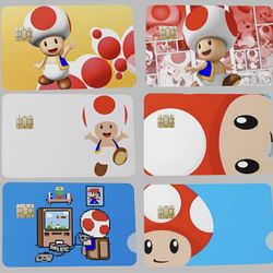 Toad Mario Bros Bank Card Skins Credit Card Skins Sticker