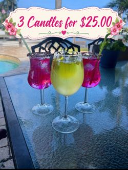 Tropical gel candles