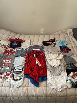 Infant to 3 year old: crib sheet, pajamas, towels, changing pad, washcloths, sacks, suspenders, both tights etc (New or barely used) 