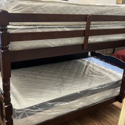 Twin Over Twin Bunk Bed With Mattress $699.