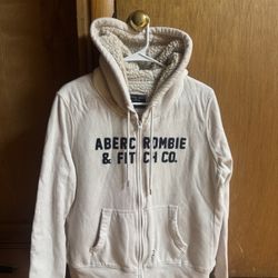 VINTAGE WOMENS ABERCROMBIE & FITCH SWEATER WITH FUR 