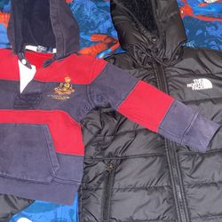 north face jacket kids and Polo Ralph Lauren sweatshirt