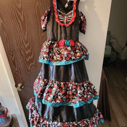 Day of The Dead Girl Child's Halloween Costume Fantasy