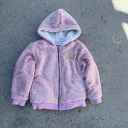 Pink Disney Princess fleece jacket size 7 