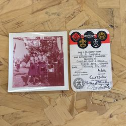 Vintage Army / Boy Scouts Certificate 1(contact info removed)