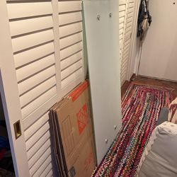 IKEA frosted glass desk