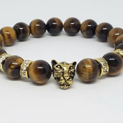 NATURAL Charged Tiger Eye Bracelet(known For: healer,remove Negativity,decision & $ Making)