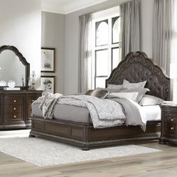 Beddington Dark Cherry Panel Bedroom Set 