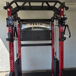 Vesta Pro Series 2in1 Squat Rack | Functional Trainer | 400lb Weight Stack | Commercial Grade | Gym Equipment | FREE DELIVERY🚚 🔴