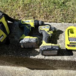 Ryobi Drill Set W Bag Lith Ion 18v & Charger 
