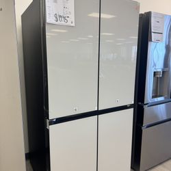 Samsung BeSpoke French Door Refrigerator In White Glass