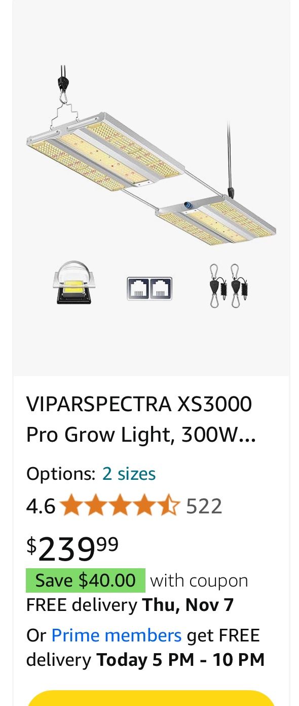 Vipar XS300 Pro Grow Light