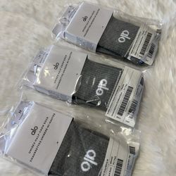 Dark Grey Alo Socks ($15 Each)